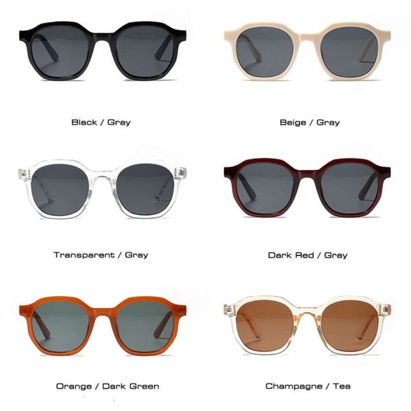 

& eggs mode square women vintage glasses frame so trending clear tea beige eyewear men shades uv400 sunglasses, Black