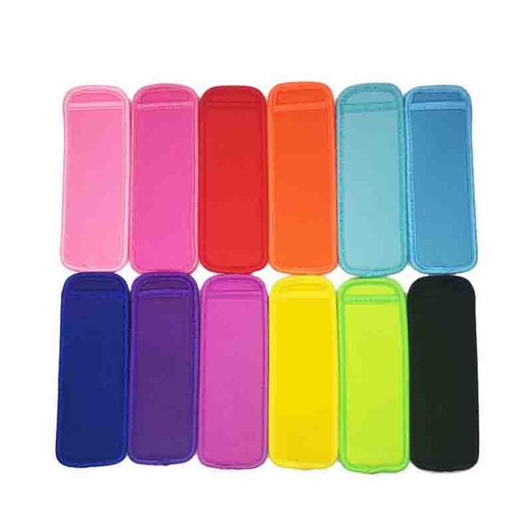 

500pcs fast ship 12 colors popsicle holder holders ice pop cream tool neoprene sleeve sleeves insulation children er kids summer tools