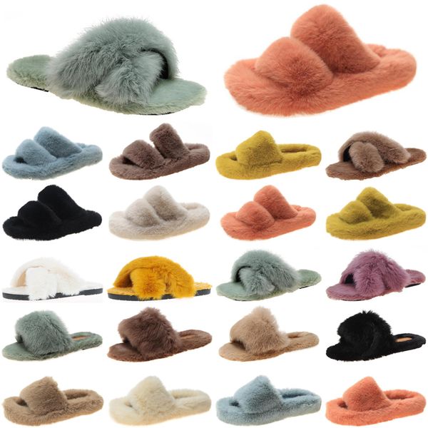 

fashion luxury women slides slippers womens comfortable loafer black yellow slide slipper flat flip flops size 35-40 color1