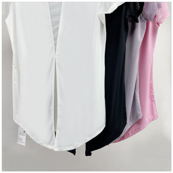 

luxury party dresses yoga short sleeve t-shirt 2021 summer fitns running fashion bandage breathable sports et, Black