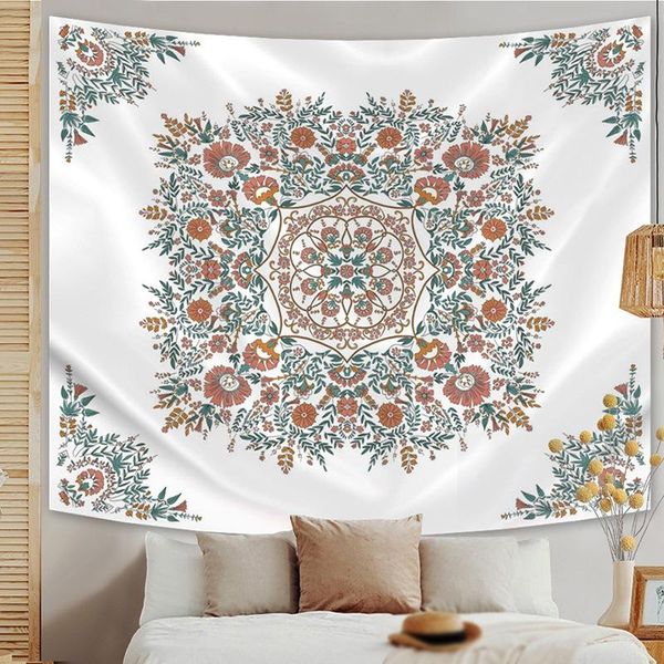 

tapestries wall tapestry mandala floral bohemian decor hanging carpet boho rug sheet sofa blanket