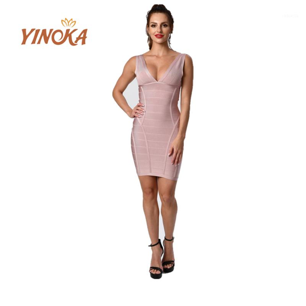 

yinoka ladies bodycon dress bandage party club clothing modern girls fashion women colors night evening casual dresses, Black;gray
