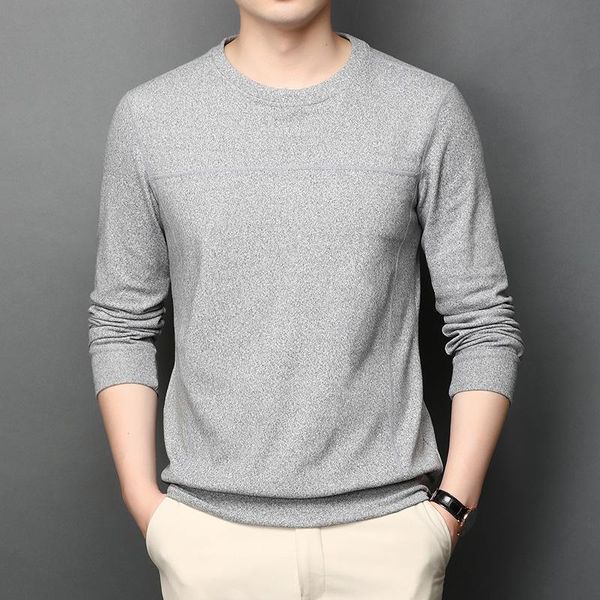 

men's sweaters 2021 spring and autumn round neck long sleeve sweater men loose pure color zde1577, White;black