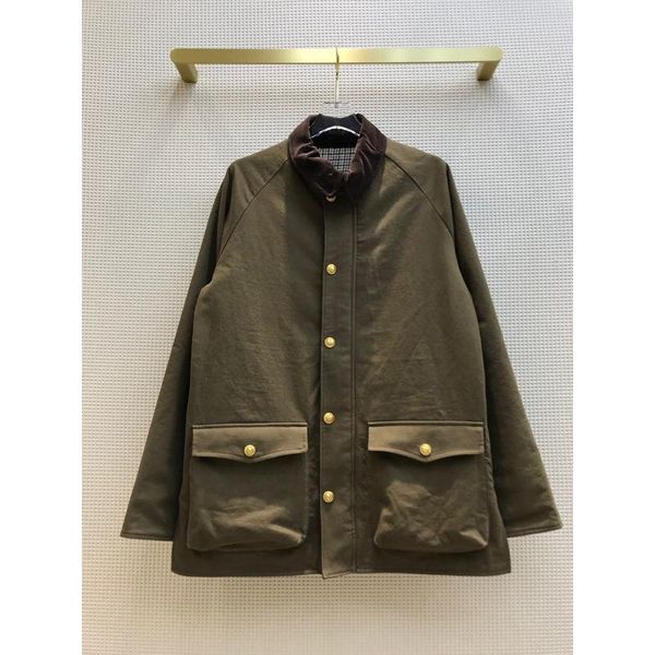 

2021 10.22 autumn winter casual vintage safari style jacket coat women temperament lining wool plaid outerwear women's jackets, Black;brown