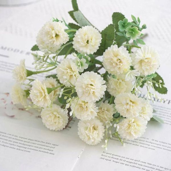

decorative flowers & wreaths 1 branches 20 flower buds small clove mini hydrangea fake decoration home wedding silk soft carna m9p8