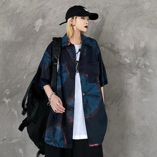 

women's blouses & shirts 2021 summer loose vintage open stitch harujuku women turn-down collar short floral print lady, White