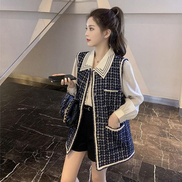 

women's knits & tees 2021 spring retro vest european and american knitwear, White