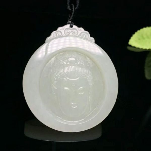 

lockets h78#exquisite hetian jade buddha pendant, Silver