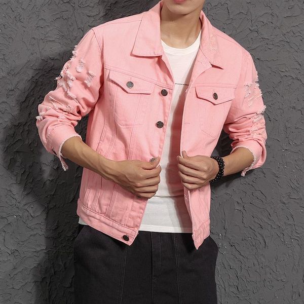 

men's casual shirts hole fashion coat loose large youth, White;black