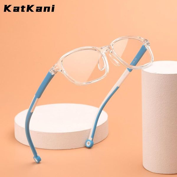 

sunglasses katkani children's soft and comfortable silicone eyeglasses frame blue light blocking optical prescription glasses tr17146, White;black
