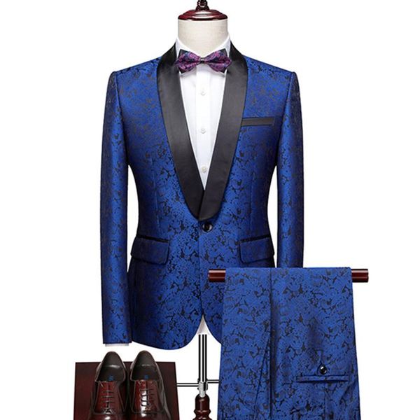 

men's suits & blazers 2021 and year men casual business boutique pack two delicious set/men jacket pants broek, White;black