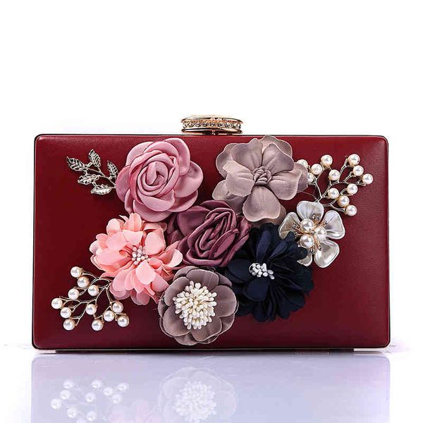 

selling flower pearl dinner bag evening gift wedding banquet embroidery hand grab