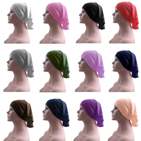 Algodão underarf mulheres muçulmanas hijab tampa interna bandana ninja islâmico headwear headscarf boné niqab chapéu árabe cobre cachecol de tubo