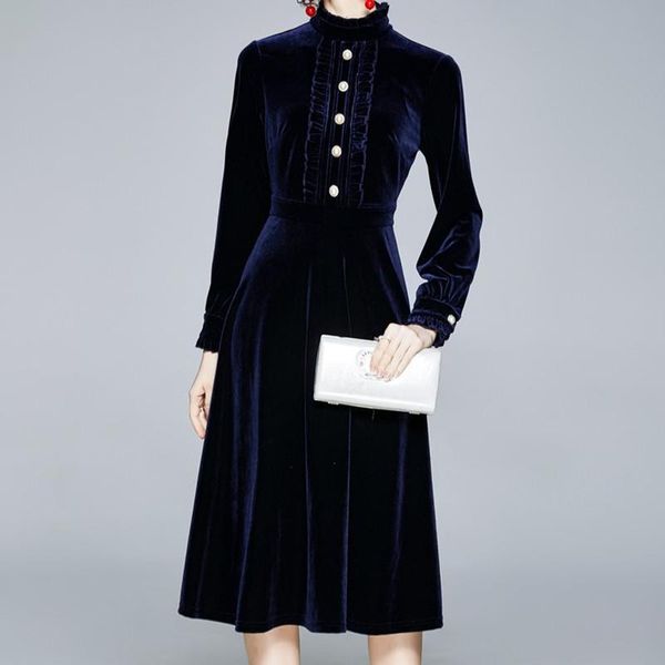 

casual dresses female autumn winter dress robe vintage solid velvet women long sleeve slim femme vestidos, Black;gray