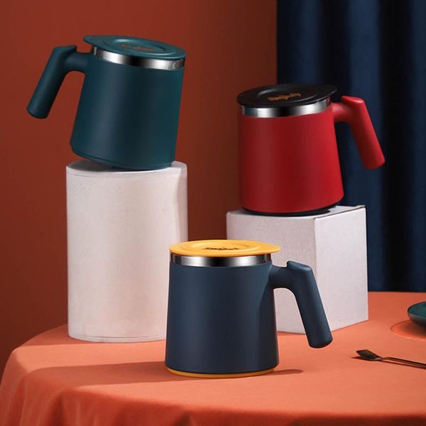 

water bottles stainless steel coffee cup sealed insulation mug with lid casual double seal office milk tea bottle christamas gifts