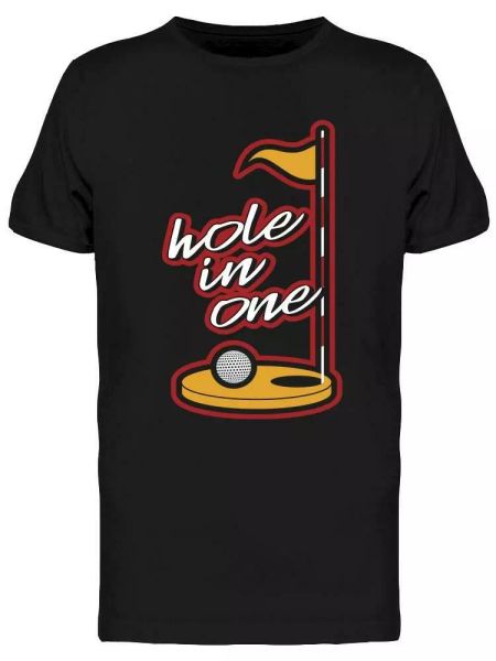 

Golf Hole With Flag Tee Men's -Image by Shutterstock, White;black