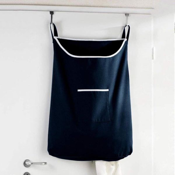 

storage boxes & bins hanging laundry bag hamper door behind washing clothes hanger wall mounted organizer with stainless steel hook