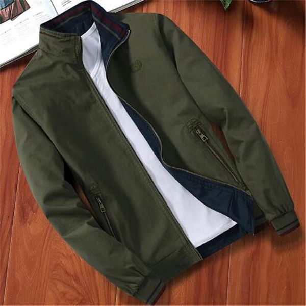 

men's jackets spring and autumn style men reversible cotton jacket, male casual long sleeves army green, Black;brown