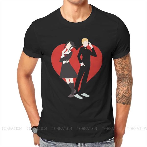 

men's t-shirts kaguya sama love is war 100% cotton tshirts and shirogane distinctive homme t shirt funny clothing size s-6xl, White;black