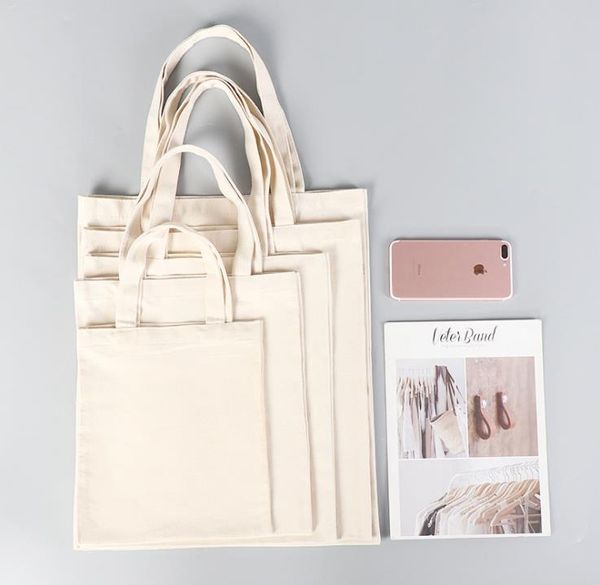 DIY Werbung Sublimation Canvas Tasche Umweltfreundliche leere Einkaufshandtasche Damen Baumwolltaschen Wärmeübertragungsdruck CCF7632