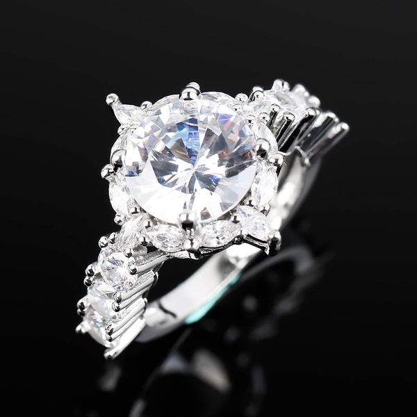 

wedding rings elegant luxury bright white crystal cz engagement for women jewelry whole sale ring christmas gift mens q251, Slivery;golden