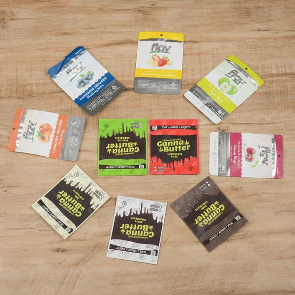 

packing bags blueberry belts apple gummy smell proof resealable mylar flav 80g 40g edibles infused gummies strawberry banana