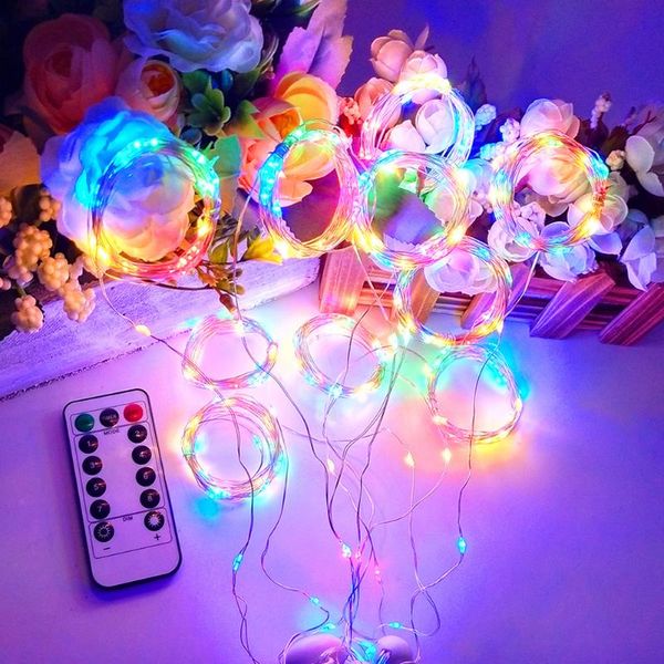 

strings colorful led curtain light fairy lamp string window wall door decor with remote for bedroom birthday year party wedding