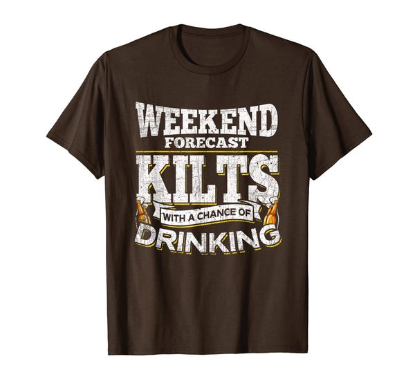 

mens weekend forecast kilts chance of drinking renaissance gift t-shirt, White;black