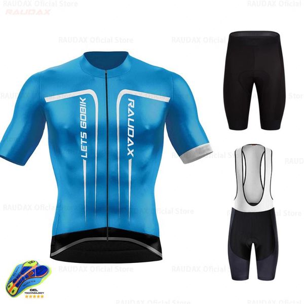 

racing sets 2021 cycling jersey hombres de ciclismo para descensos pro clothing siamese sunproof wear set for men, Black;blue