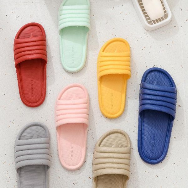 

women's summer slippers eva non-slip bathroom indoor solid color flat floor soft casual shoes woman, Black