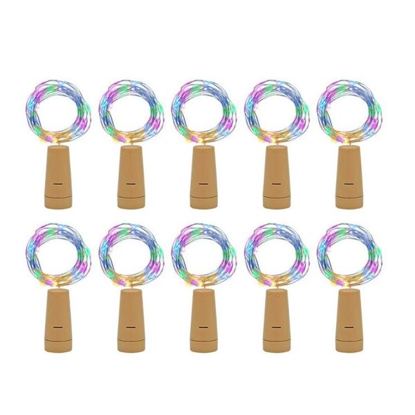

strings 10pcs led wine bottle lights 1m 10led cork shape copper wire string battery for wedding party christmas decor