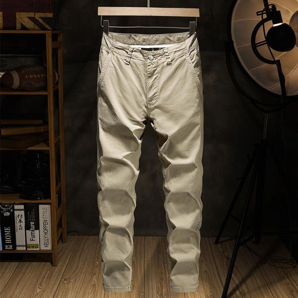 

brand men's casual pants korean version of pure cotton straight-leg loose large size sports overalls, Black