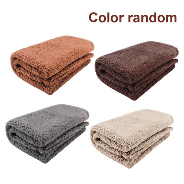 

kennels & pens throw solid portable winter warm sleeping double sided pet blanket fluffy soft dogs cats cushion washable small animals