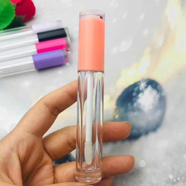 

storage bottles & jars 5ml clear empty lip gloss tube,orange cap lipgloss bottle,lip glaze vials diy plastic beauty cosmetic packing contain