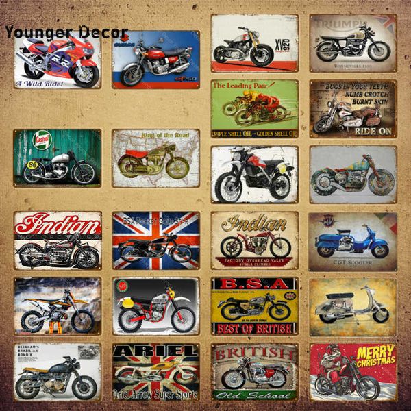 

signes amÃ©ricains de moto en Ã©tain, plaque mÃ©tallique indienne, dÃ©cor mural vintage pour garage, bar, pub, plaque dÃ©corative sur peinture,