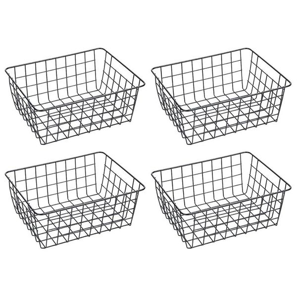 

pack iron storage basket stand small size for home office metal organizer art wrought baskets