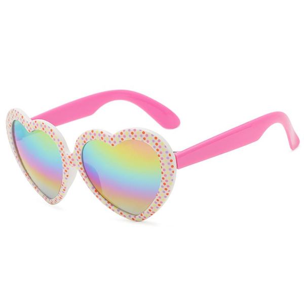 

sunglasses heart-shaped girl 5-15 years old reflector love glasses hyun film 8088there are gift, Blue
