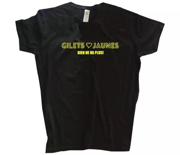 

gilets jaunes-rien new va plus yellow vets france anger citizen t-shirt s-3xl, White;black