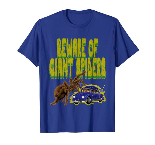 

beware of giant spiders a horror sci-fi comic fantasy shirt, White;black