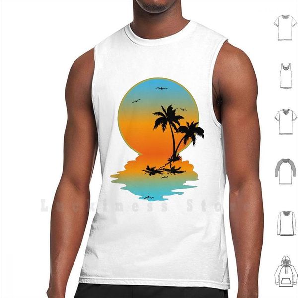 

sahara sun set cool men tank vest sleeveless beach blue car color dawn e, White;black
