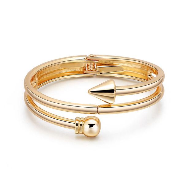 

bangle fashion bangles women's arrowhead ball alloy bracelet double layer jewelry wholesale, Black
