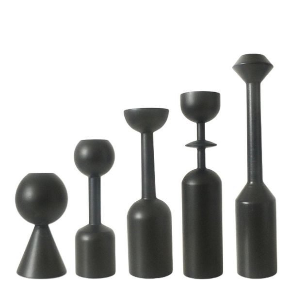 

candle holders retro black iron romantic candlelight dinner living room dining