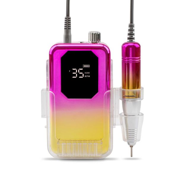 

nail drill & accessories no-base octangle 35000rpm gradient color handle rechargeable portable cordless electric machine manicure