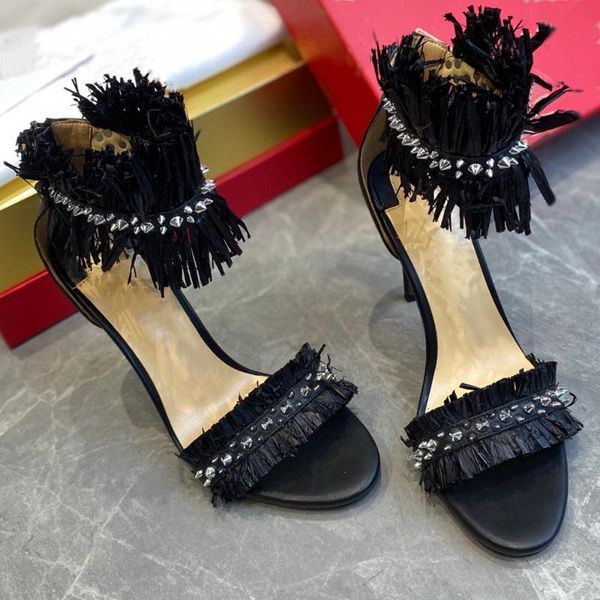 

dress shoes genuine leather designed women's summer fashion special heel sandals, Black