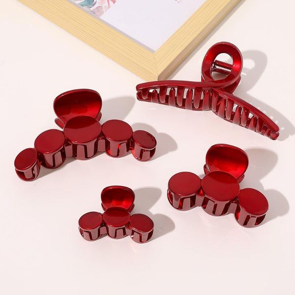

hair accessories korean claw red acrylic clip crab hairpins vintage clips care accessory women's hairclip barrettes