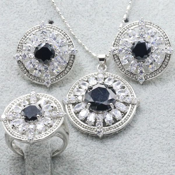 

earrings & necklace otogo transing jewelry sets silver color for women party set multi round shape crystal earrings/necklace/ ring mark s906