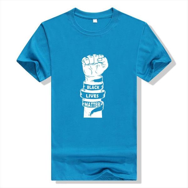 

powerful fist printing black lives womens matter letter ropa mujer pretty fashion versatile o neck, White