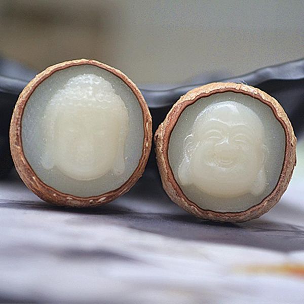 

other 2pcs handcarved bodhi root buddha guanyin head pendant bead for diy lucky amuletl necklace zen buddhism jewelry accessories