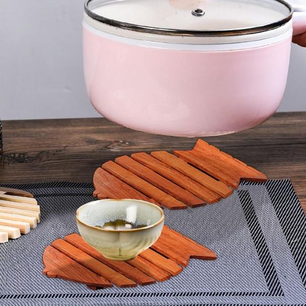 

mats & pads wooden placemat table mat drink cup slip insulation pad home kitchen accessories