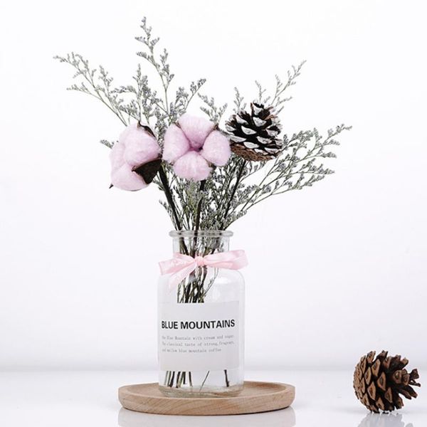 

vases wedding vase home glass bottle living room decoration po props shooting dried flower bouquet-white